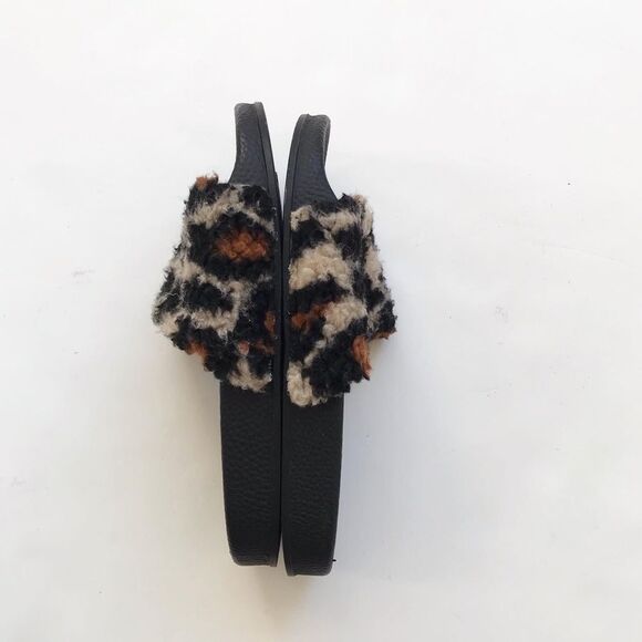 Steve Madden faux shearling-trim leopard slippers GUC size 13 - Picture 3 of 8